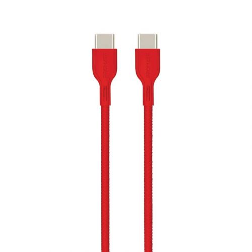PROMATE PowerBeam-CC2 60W Power Delivery Enabled USB-C to USB-C Data Sync & Charge Cable - 200CM - RED