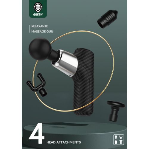 Green Relaxante Portable Massage Gun 2500mAh -Black