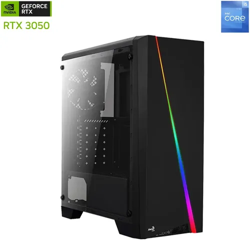 Aerocool Intel Core I5 - 12th Gen Rtx 3050 Gaming Pc - Black