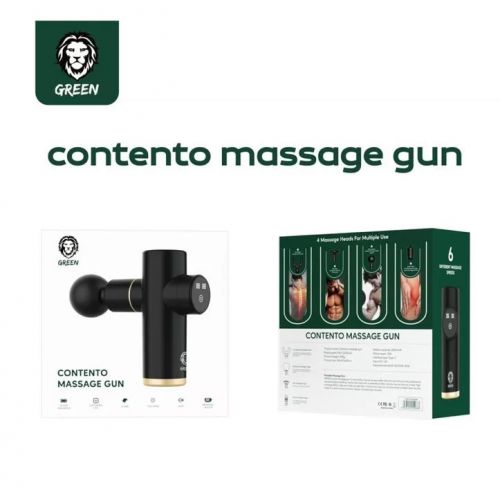 Green Contento Massage Gun 2500mAh - Black