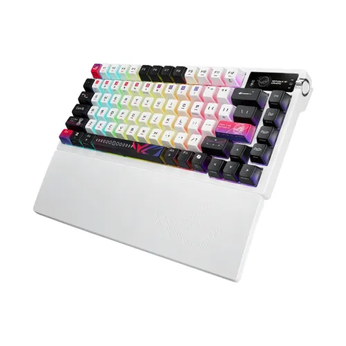 Asus Rog M704 Azoth X 75% - Nx Mechanical Switch Wireless Gaming Keyboard - White - Arabic Layout
