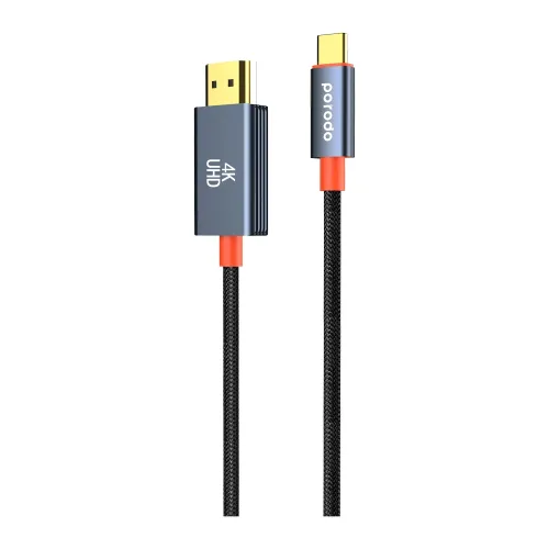 Porodo Woven Cable Type-c To Hdmi - Black