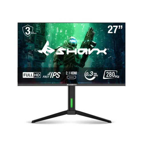 Sharx Profin (27f280i) 27" Fhd (1920x1080), 280hz, 0.3ms, Fast Ips, Hdmi 2.1, Built In Speaker Gaming Monitor - Black