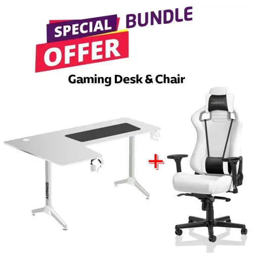 Gamvity Professional Gaming Desk L Shaped - Left With Gaming Chair