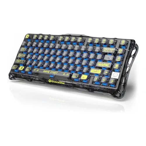 Gravastar Mercury K1 Lite 75% Wireless Mechanical Gaming Keyboard - Transparent Black (English)