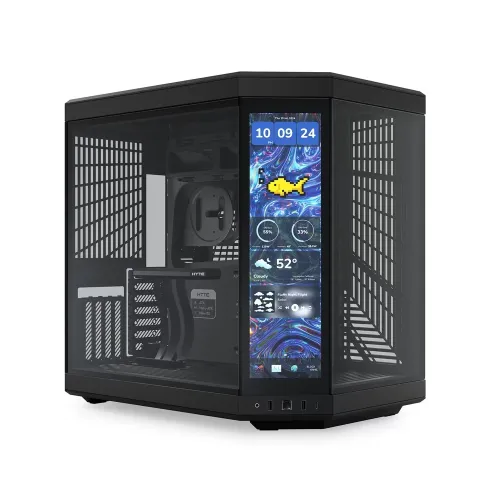 Hyte Y70 Touch Infinite 14.9 Inch Integeated Ips Touchscreen Atx Case - Pitch Black