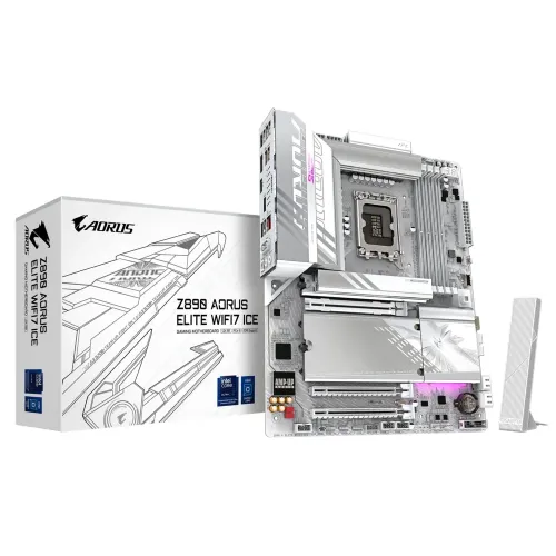 Gigabyte Z890 Aorus Elite Wi-fi 7 Ice Lga 1851 Atx Motherboard - White