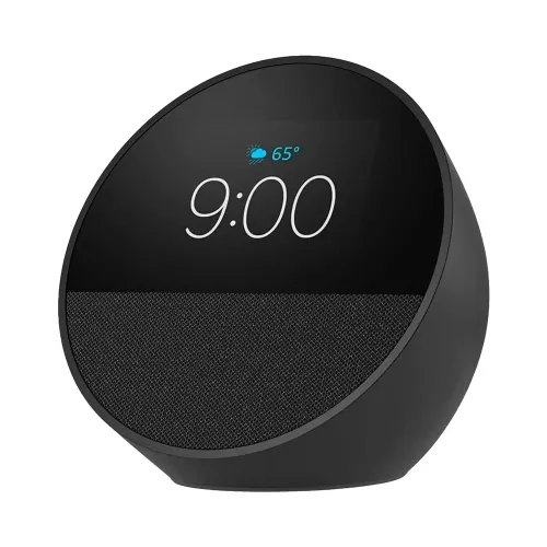 Amazon Echo Spot Smart Alarm Clock 2024 Edition - Black