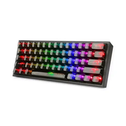 Redragon Fizz K617CTB 60% Wired RGB Mechanical Gaming Keyboard - Black Transparent