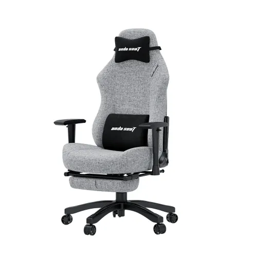 Andaseat Luna Pro Series Gaming Chair With Footrest - Grey Fabric