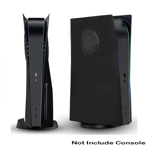 Ps5 Console (Cd Version) Replacement Shell (Face Plate) With Cooling Vents - Black