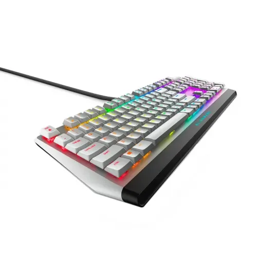 Dell Alienware 510K Light Low Profile RGB Mechanical Gaming Keyboard - Cherry MX Red - White