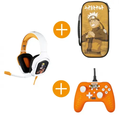 KONIX Naruto Shippuden - Gamer_Pack (Gaming Headset / Wired Controller / Carry Bag)