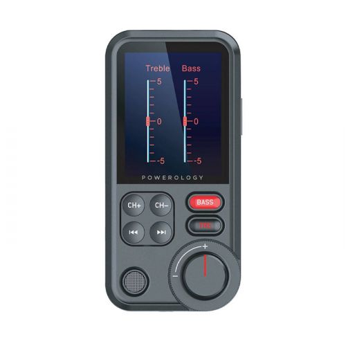 Powerology Bluetooth FM Transmitter Pro Car Charger Fast Charging 18W - Black