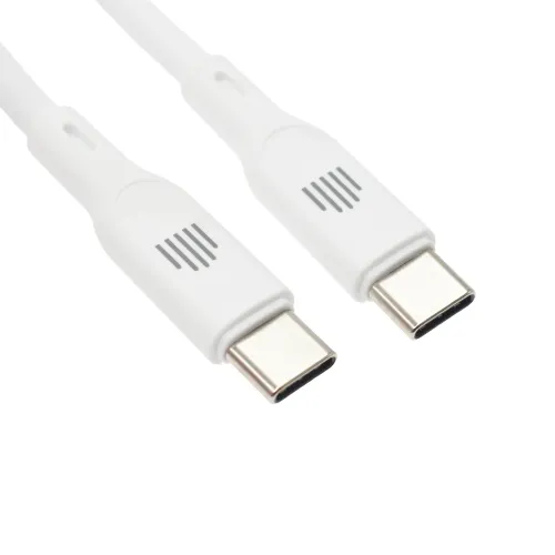 DVICED USB-C to USB-C cable Charging & Data transfer Silicone 1.25m - White