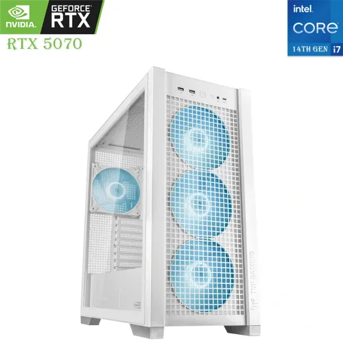 GAMING PC ASUS – Intel Core i7 14th Gen | RTX 5070 12GB | 1TB SSD | 16GB RAM White