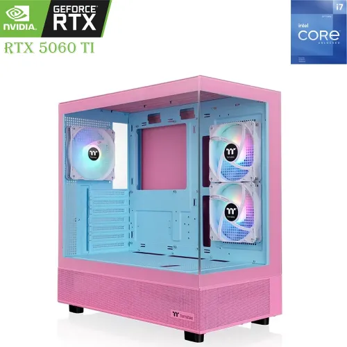GAMING PC – Intel Core i7 12th Gen | RTX 5060 Ti 16GB | 1TB SSD | 16GB RAM  Bubble Pink