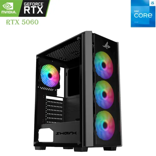 MID TOWER GAMING PC – Intel Core i5 13th Gen | RTX 5060 8GB | 1TB SSD | 16GB RAM Black