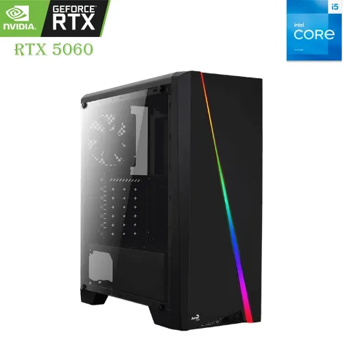 GAMING PC – Aerocool Intel Core i5 13th Gen | RTX 5060 8GB | 1TB SSD | 16GB RAM Black