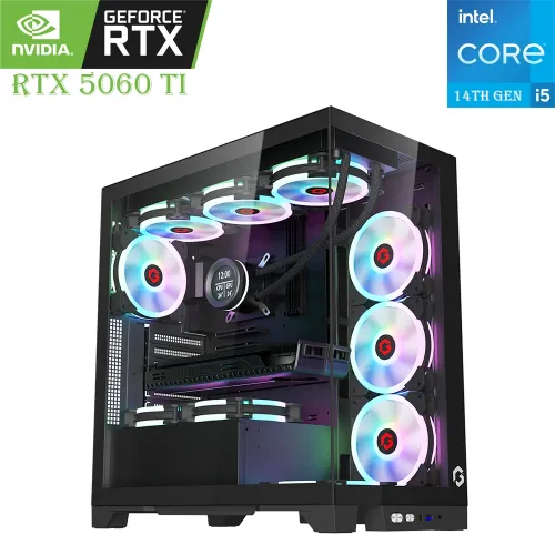 Gaming Pc – Intel Core I5 (14th Gen), Rtx 5060 Ti 8gb, 1tb Ssd, 16gb Ram – Black