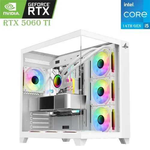 Gaming Pc – Intel Core I5 (14th Gen), Rtx 5060 Ti 8gb, 1tb Ssd, 16gb Ram – White
