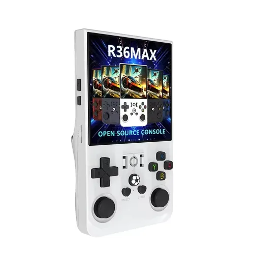 R36 Max Retro Handheld Game Console With 64G Built-in 10000+ Games - White