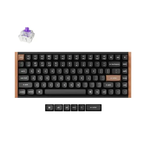 Keychron K2 HE 75% Wireless RGB Mechanical Gaming Keyboard (Magnetic Switch) (Arabic layout) - Black (Special Edition)