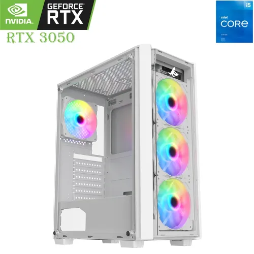 Gaming PC  Sharx – Intel Core i5 (11th Gen), RTX 3050 6GB, 1TB SSD, 16GB RAM White