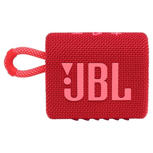 JBL Go 3 Portable Waterproof Speaker with Bluetooth v5.1 - Red