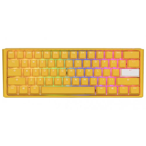 Ducky One 3 Mini 60% Hotswap RGB Double Shot PBT QUACK Mechanical Keyboard - Yellow (Cherry RGB Red)