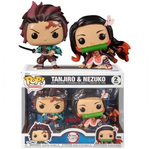 Funko POP! Animation Demon Slayer- Tanjiro & Nezuko 2 Pack (Exc)