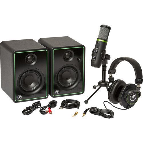 Mackie Creator Bundle 3" Multimedia Monitors Usb Microphone And Headphones
