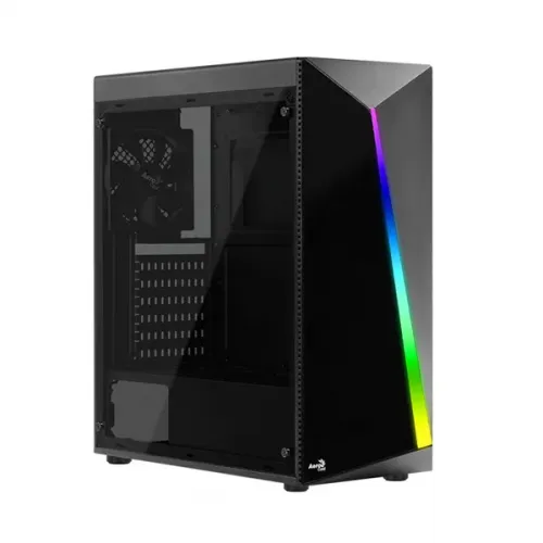 Aerocool Shard Tempered Glass RGB Mid Tower – Black