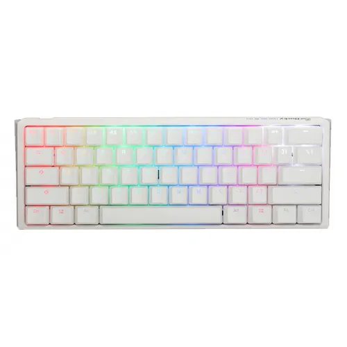 Ducky One 3 Mini - Silent Red Switch RGB Hot-Swap Mechanical Keyboard - Aura White