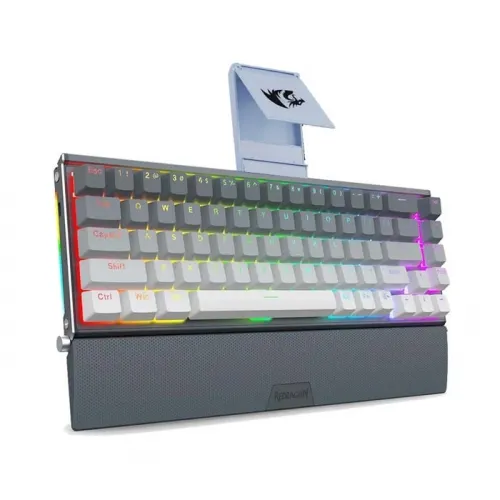 Redragon Shaco K641 Pro Wireless Aluminum Keyboard Red Switch - Grey White (English)