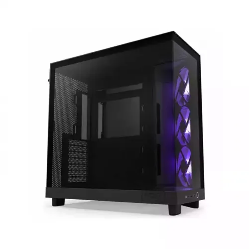 Nzxt H6 Flow Rgb Compact Dual-chamber Atx Mid Tower Case - Black - 36333