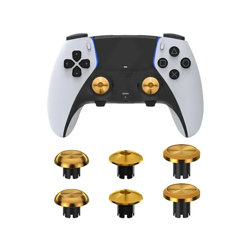 Metal Joystick Cap For Ps5 Edge Controller 6pcs - Gold