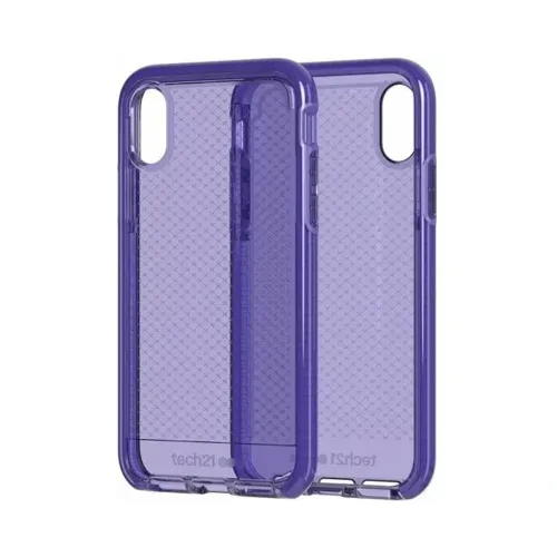 Tech21 Evo Check Flexible Soft Case For Apple Iphone Xs Max 6.5" Ultra Violet