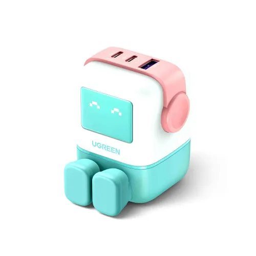 Ugreen Nexode 65w 3-port Gan Fast Charger - Pink Blue