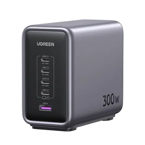Ugreen Nexode 300w Gan-5 Ports Fast Desktop Charger - Black