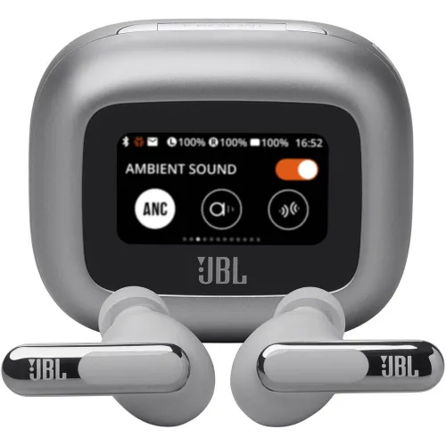 Jbl Live Beam 3 Noise Cancelling True Wireless Earbuds With Display - Silver