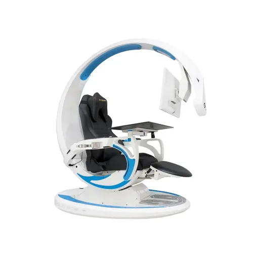 Gameon Orion X Zero Gravity Reclining Computer Workstation Gaming Simulator Chair - White