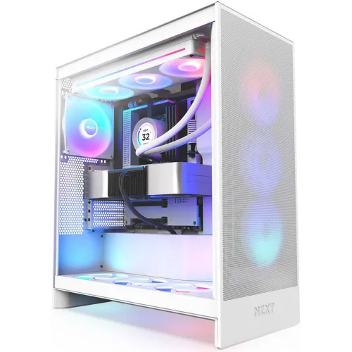 Nzxt H7 Flow (2024)rgb Mid Tower Atx Case - White