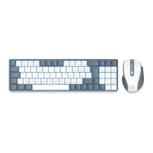 Redragon Bs8772 Wireless Keyboard And Mouse Combo – Grey/white (English)