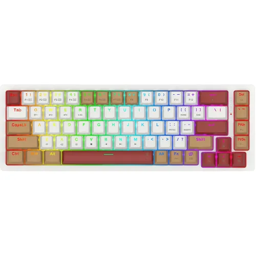 Redragon Rammus Pro 3modes 60% Hot-swappable Mecahnical Keyboard (English) - Dust Proof Brown