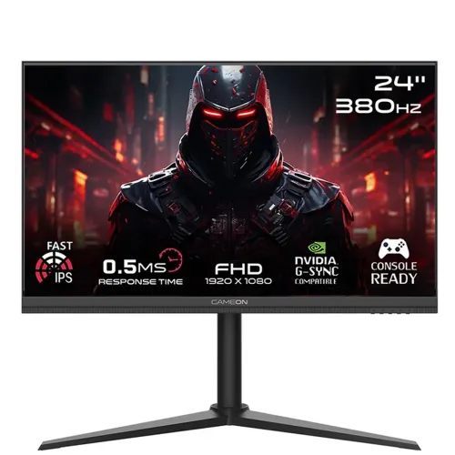 Gameon  Midnight Pro Series 24" Fhd 380 Hz Mprt 0.5 Ms Fast Ips Gaming Monitor (Support Ps5) - Black