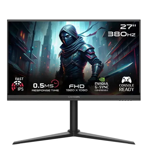Gameon  Midnight Pro Series 27" Fhd 380 Hz Mprt 0.5 Ms Fast Ips Gaming Monitor (Support Ps5) - Black