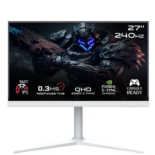 Gameon  Artic Pro Series 27" Qhd 240 Hz Mprt 0.3 Ms Fast Ips Gaming Monitor (Support Ps5) - White