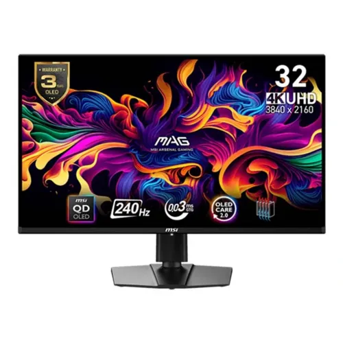 Msi Mag 321upx - 32 Inch Uhd 4k 240hz 0.03ms Hdmi 2.1 Qd-oled Gaming Monitor - Black