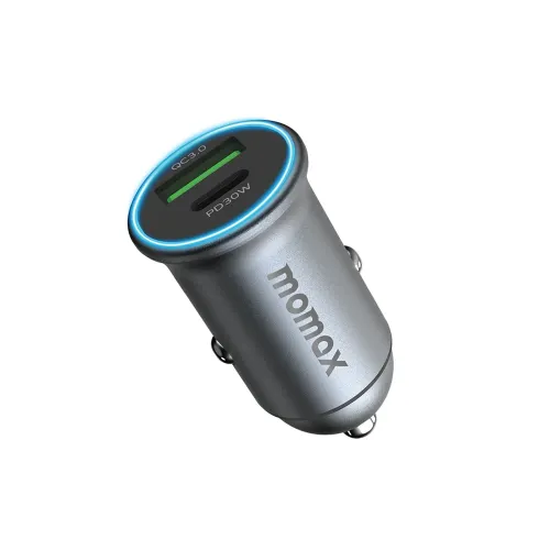 Momax Move Dual-port Car Charger 30w - Grey